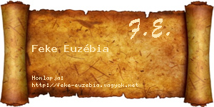 Feke Euzébia névjegykártya